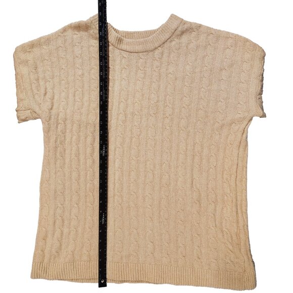 Hippie Rose Women's Cable Knit Crewneck Tunic Pullover Sweater - Yellow - Picture 6 of 6